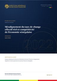 Couverture — Mésalignement du taux de change effectif réel et compétitivité de l’économie sénégalaise